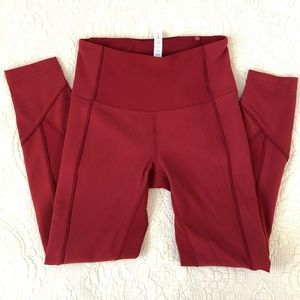 Lululemon leggings size 6, “Red Merlot” color